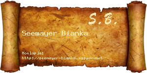 Seemayer Bianka névjegykártya